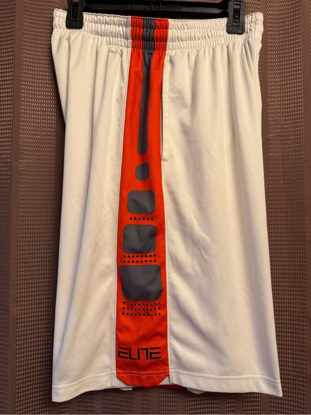 Vintage Nike Men’s Air Jordan AJ11 Legacy mesh shorts white/orange/gray Size L